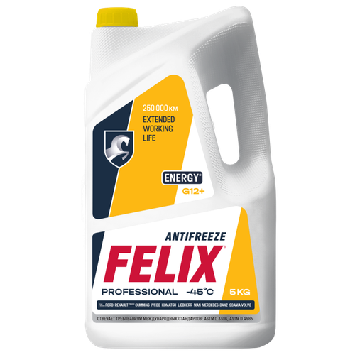 Антифриз готовый Felix Energy-45 G12 желтый (5кг)