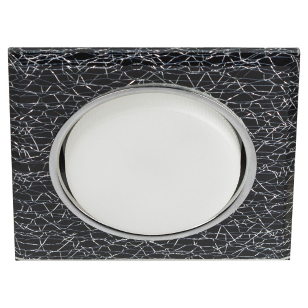 Встраиваемый светильник со светодиодной подсветкой ЭРА DK LD50 WH/BK GX53 белый черный | Встраиваемые LED светильники