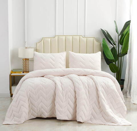 Покрывало 230х250 и 2 наволочки 50х70 Sofi De MarkO Робби кремовое