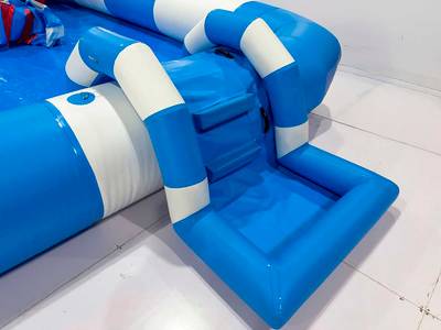 Надувная лестница для бассейна из ПВХ с бассейном, синий, 1,82*1,1*0,87 м