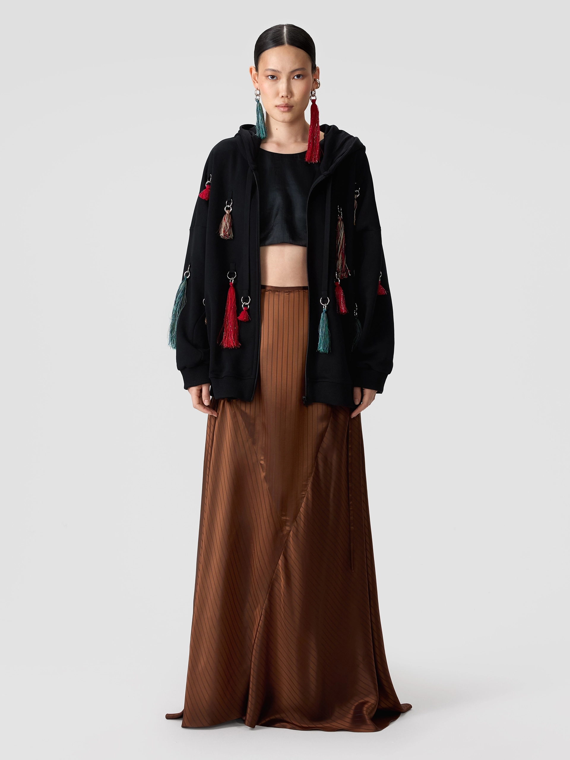 Зип-худи с кольцами и съемными кистями OLA OLA