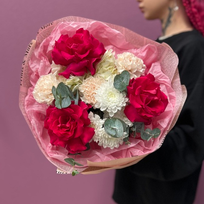 Букет "Малиновый поцелуй" #34