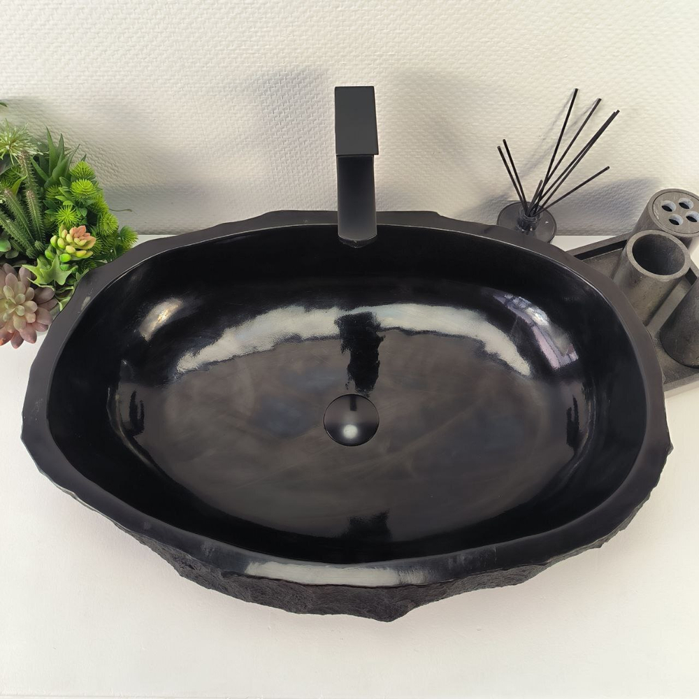 Раковина из андезита Erozy Black EA-64850 66*45*16 0035