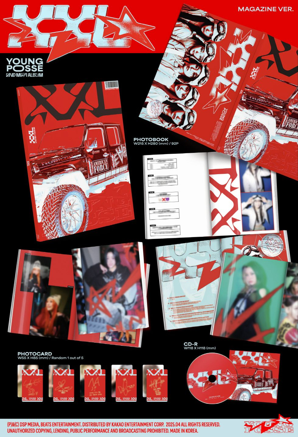 Альбом YOUNG POSSE - XXL 2nd EP Album MAGAZINE Version