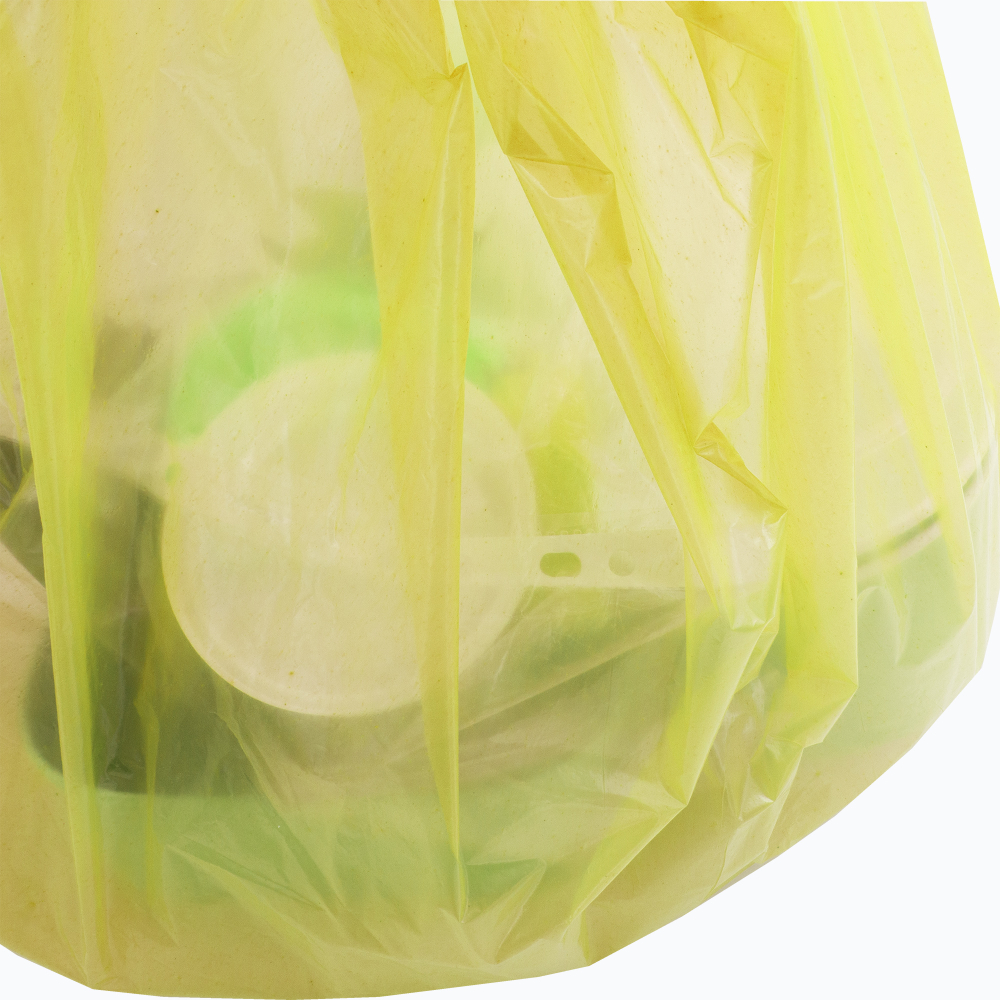 Мешки мусорные 180л 90х110см 40мкм ПВД жёлтые (50/100шт)