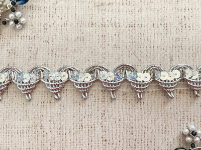 Тесьма люрекс пайетки, ш. 2,5 см