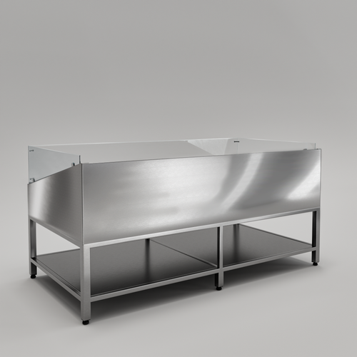 Нейтральная витрина для выкладки рыбы на льду (без охлаждения) Finist VF/1500