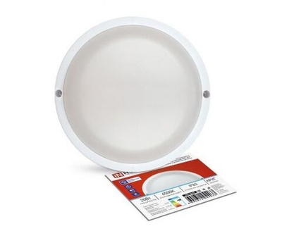 Светильник светодиодный герметичный СПП ОAД-2065-КРУГ 20Вт 6500К 1800Лм с оптико-акустическим датчиком IP65 155мм IN HOME