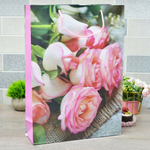 Пакет бумажный 32*45*11см с ручками "Цветы" микс