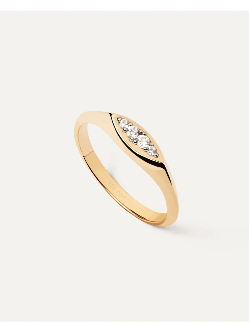 Кольцо Gala серебро 925 пробы покрытое золотом