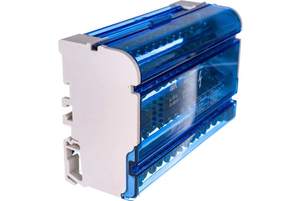 Шины на DIN-рейку в корпусе (кросс-модуль) ШНК 4х15 125А 3L+PEN IEK