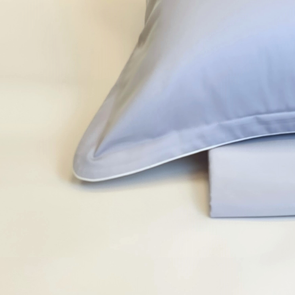 Постельное белье 2 спальное евро Сlaire&Caroll Lune+ серо-голубое