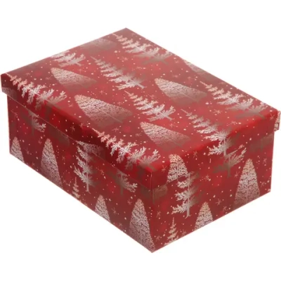 Коробка подарочная «Веселые елочки» 23*16,5*9,5 см