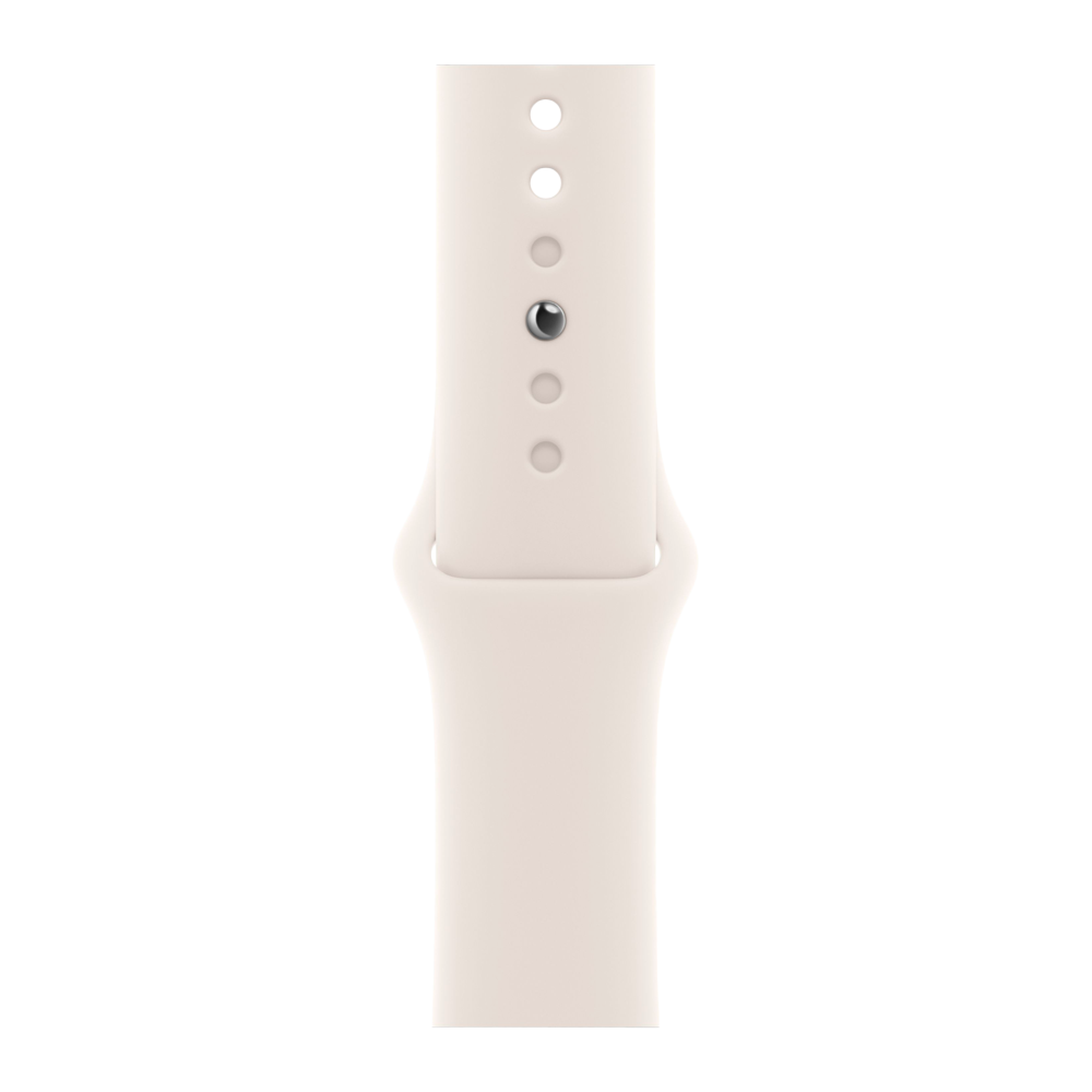 Умные часы Apple Watch Series 10 GPS, 46mm, Silver Aluminium Case with Sport Band M/L, Starlight (Серебристый)