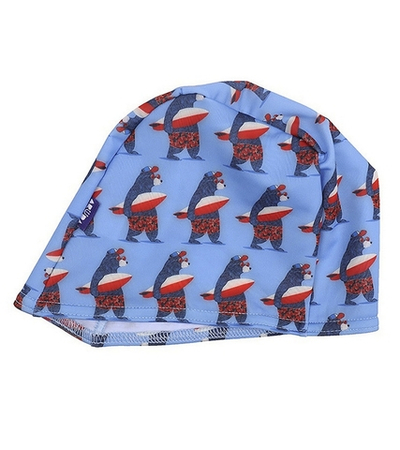 Шапочка для плавания лайкровая детская Aruna Мишка серфер