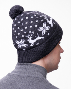 Мужская шапка PRIVAL с отворотом Скандинавия-7 серый