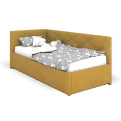 Кровать Селия с бортиком (с.м.090*200) Verona Mustard, ВариантКроя1,