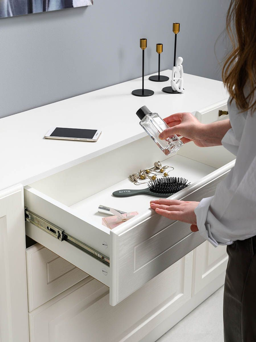 Прихожая Ливерпуль 4 Белый/Ясень ваниль