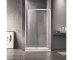 Душевая дверь Azario MILTON раздвижная 140х200, толщина полотна 6мм универсальная, цвет профиля серебро