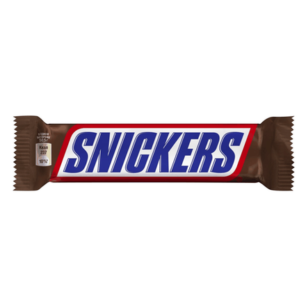 Батончик шоколадный SNICKERS с карамелью, арахисом и нугой 50.5гр