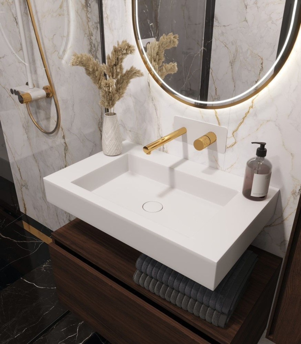 Раковина-столешница моноблок 70х45х10 Armadi Art FLAT ST 888-70