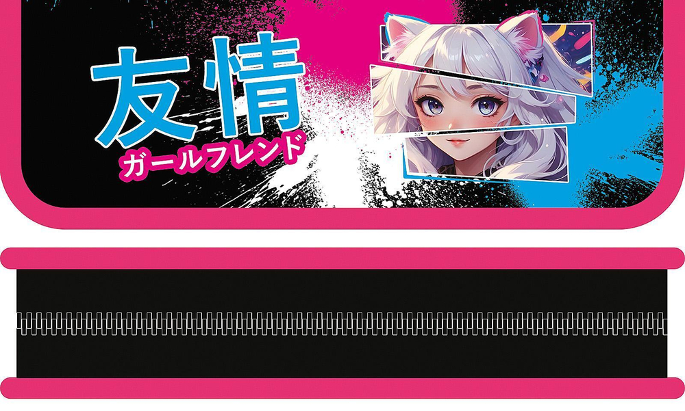 Пенал 1 секц. малый 190/65 "Девушка с ушками 2025" (Пчелка)