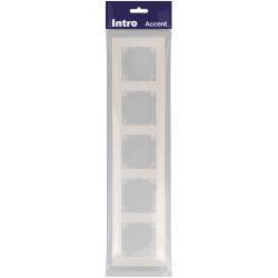 Рамка для розеток и выключателей Intro Accent 6-505-06 на 5 постов, СУ, перламутр
