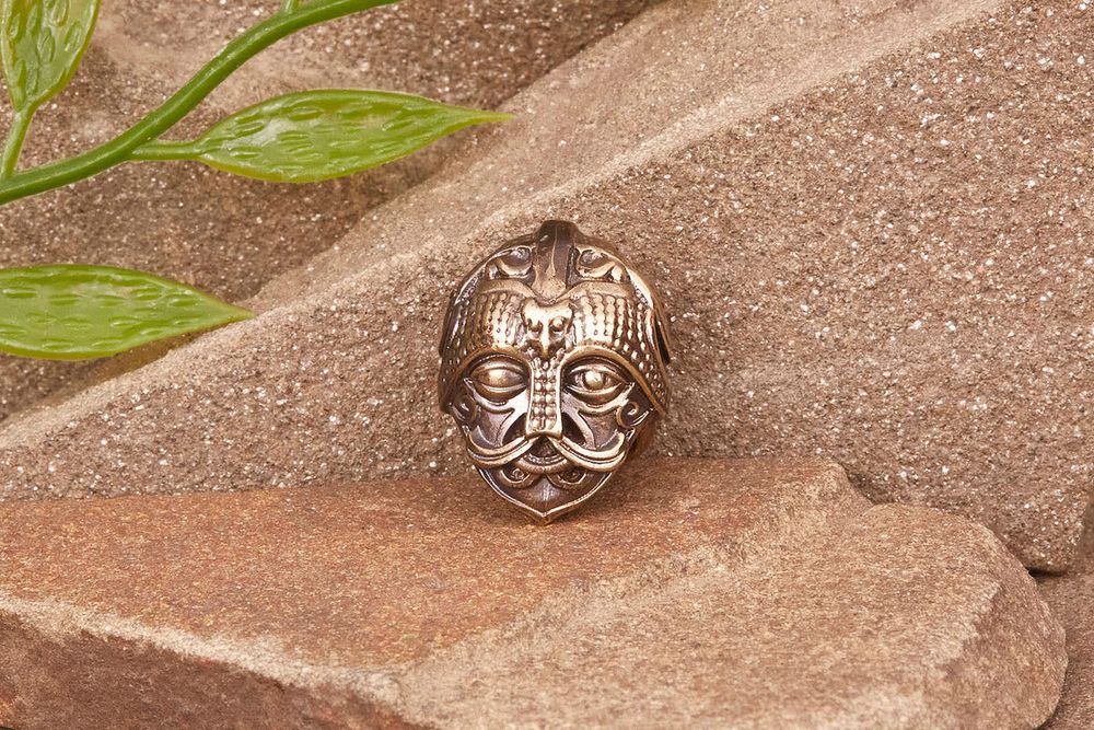 Бусина на темляк Маска Одина от мастерской Крымская бронза
