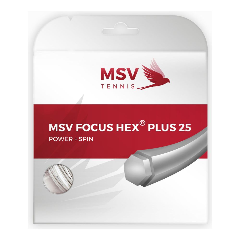 Струны теннисные MSV Focus-HEX Plus 25 String Set 12m - White