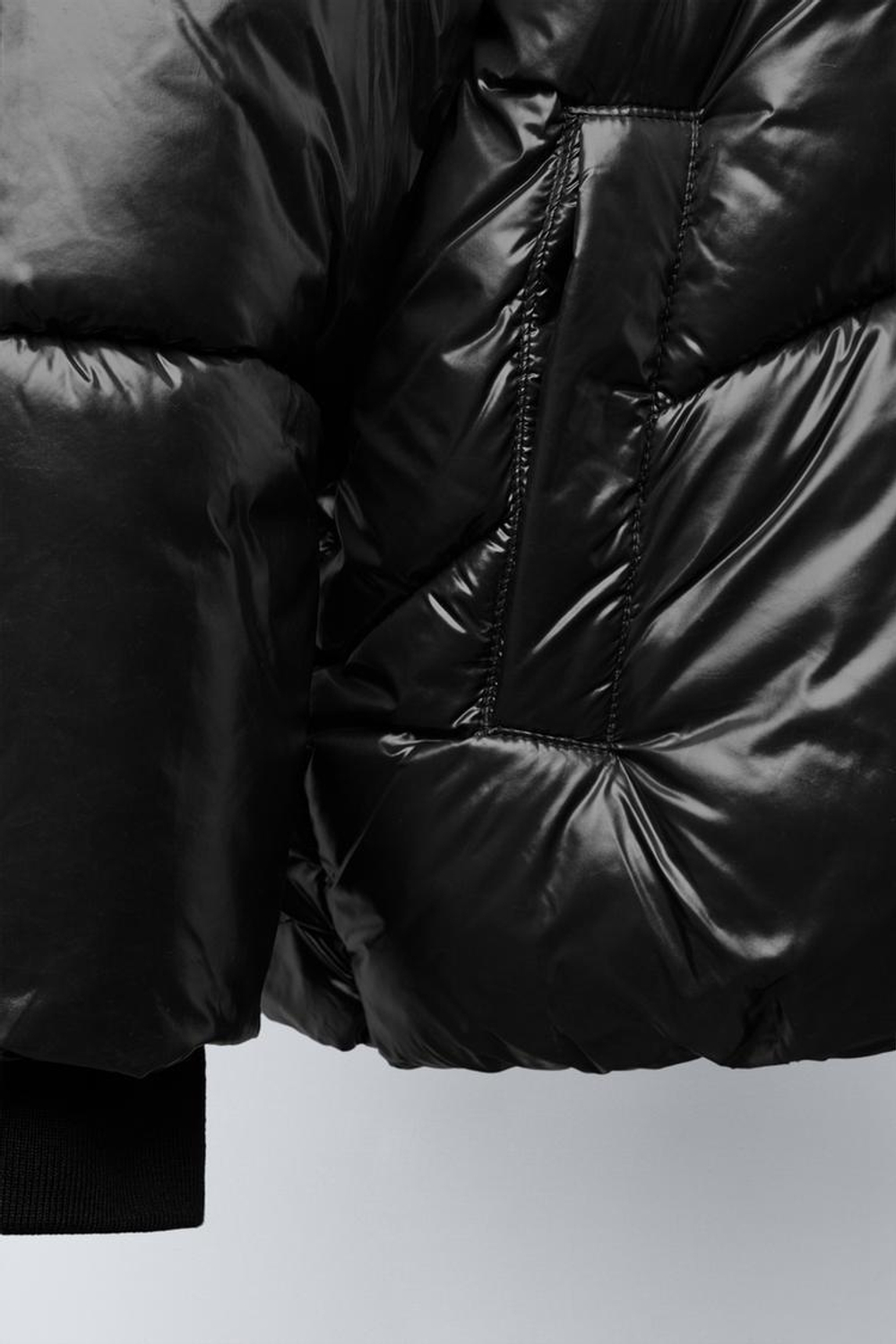 ZARA КУРТКА С КАПЮШОНОМ WATER REPELLENT, ЧЕРНЫЙ