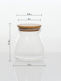 Банка стеклянная "Корли" с бамбуковой крышкой 650 мл