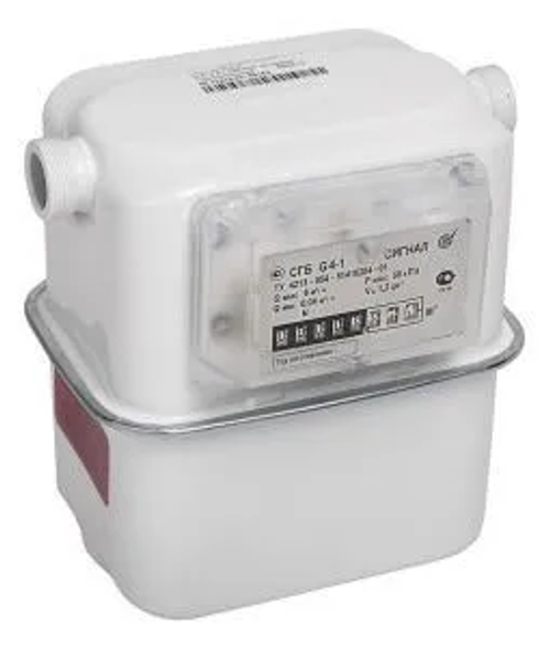 Счетчик газа СГБ "Смарт" G4-1 левый 64 горизонтальный, М33х1,5 (2025)