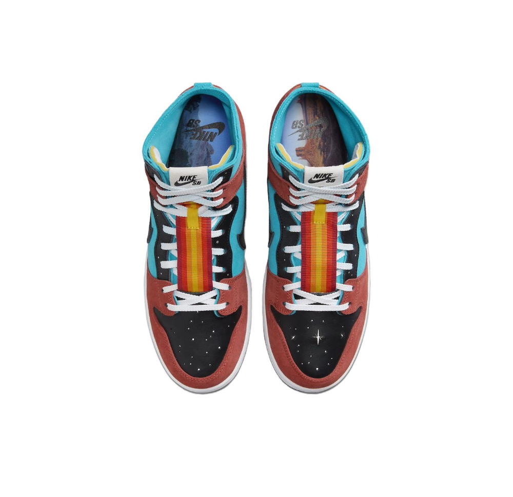 Кроссовки Nike x Di'orr Greenwood SB Dunk Hi Decon QS 'Turquoise Blue Red' FQ1775-400