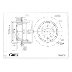 Диск тормозной GANZ задний с покрытием NISSAN Juke / Qashqai 06 Арт.: GIJ06002