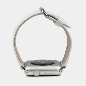 Ремешок для Apple Watch 40/41/42 mm из кожи аллигатора,белого цвета