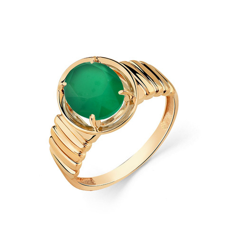 Кольцо из золота 585 пробы с Агатом