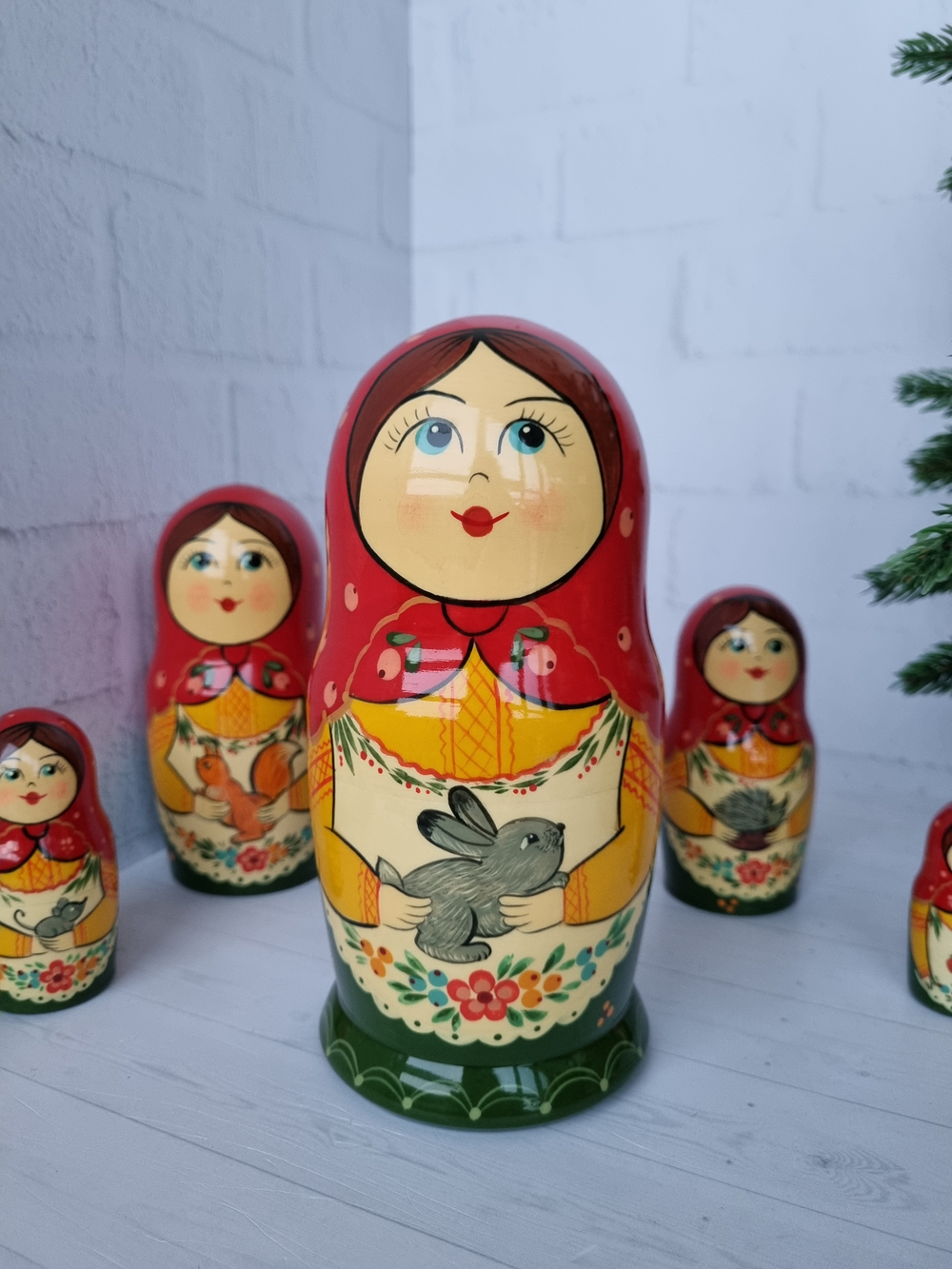 Матрешка с зайчиком 5 мест