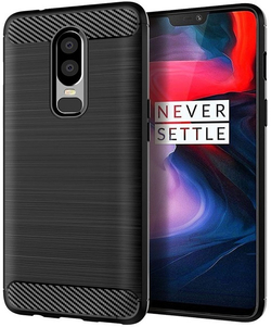 Чехол для OnePlus 6 цвет Black (черный), серия Carbon от Caseport