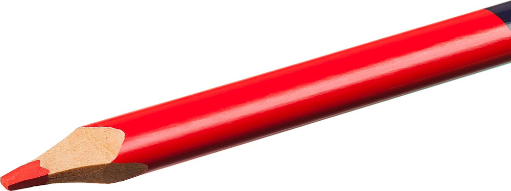 Двухцветный строительный карандаш ЗУБР, HB, 180мм, КС-2, серия Профессионал