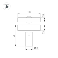 Светильник MAG-SPOT-25-R65-5W Day4000 (WH, 30 deg, 24V) (Arlight, IP20 Металл, 5 лет) 050073
