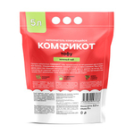 Наполнитель тофу комкующийся зеленый чай Комфикот 5 л
