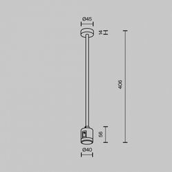 Основание на штанге Maytoni Accessories for tracks Flarity TRA158C-IPCL1-PT