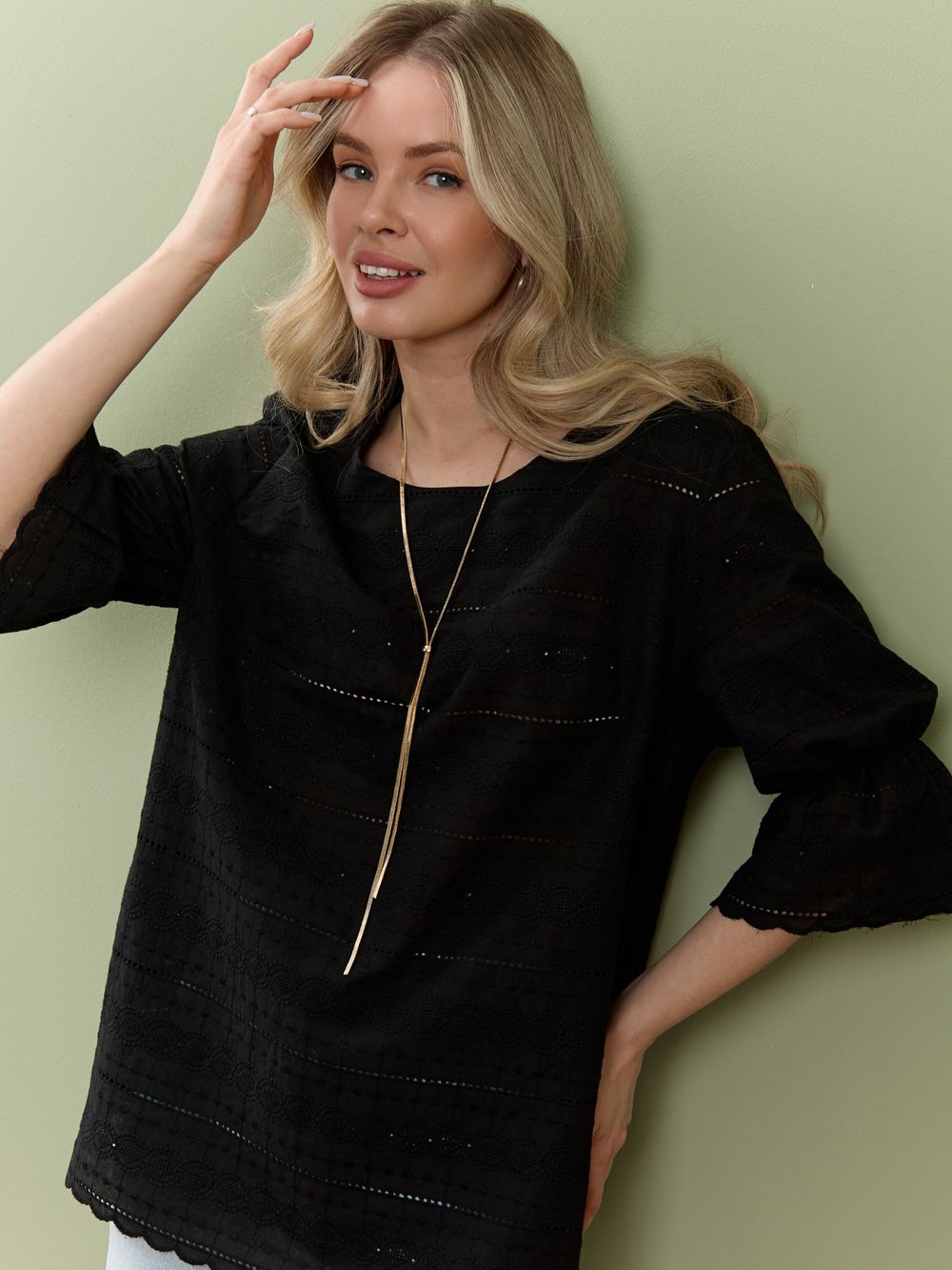 Блузка Милица-1 Виотекс ЧЕРНЫЙ -7