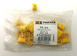 Маркер кабельный сеч.8-16мм Weidmuller PARTEX PA-30006AV40.B 253411639 РА 3/6 "B" (уп.-20 шт)