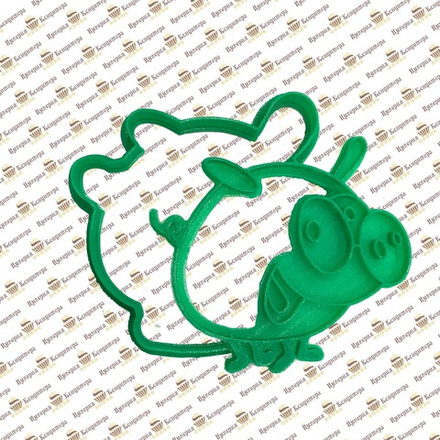 Вырубка пластиковая штамп "Свинка №1" 10,5*10см)