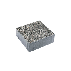 Тротуарная плитка КВАДРАТ 200х200 мм - Гранит+ Серый с черным