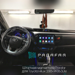 Магнитола Toyota Hilux 8 2015-2023+ - Parafar PF063LUX2FHD на Android 13, 8-ядер, 2Гб+32Гб, CarPlay, 4G SIM-слот