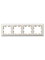 BRITE Рамка 4-местная РУ-4-Бр бежевый/жемчужный IEK