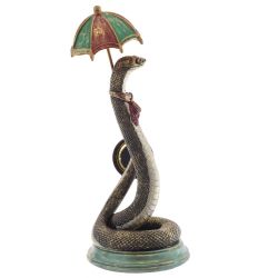 GAEM Фигурка декоративная с часами"Змея" (1хLR44 н/п), L15 W15 H38 см