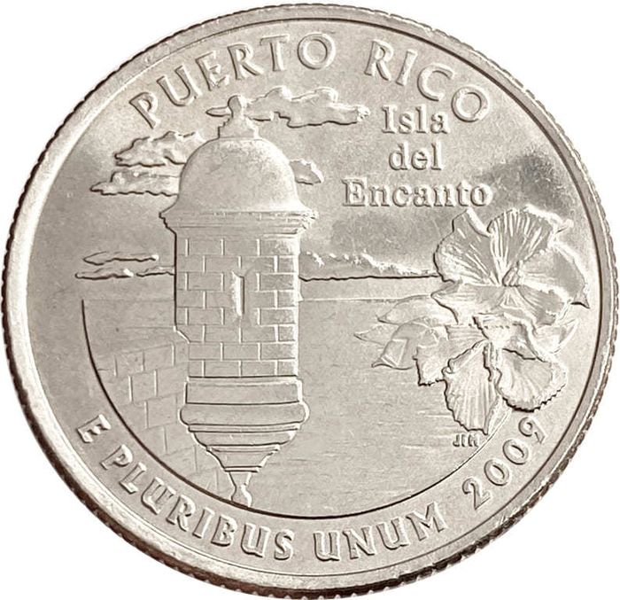 25 центов (1/4 доллара, квотер) 2009 США «Пуэрто-Рико» (D)